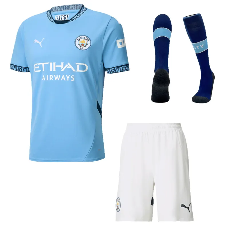 1cc0621bef 24-25 Manchester City Home Whole Kit Jersey+Shorts+Socks – Bild 1