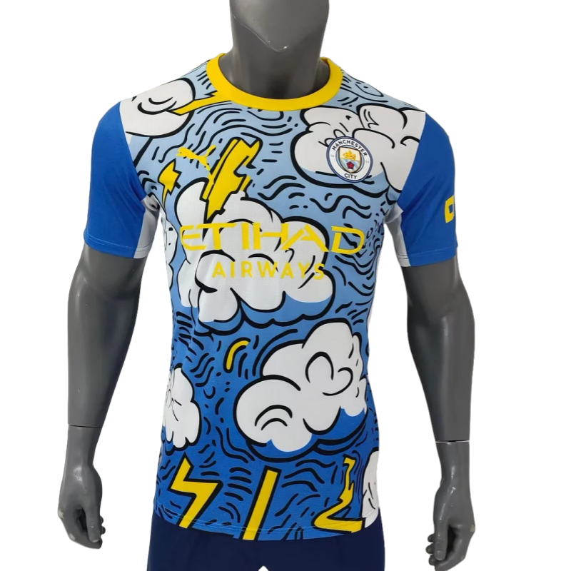 4213744b5b Manchester City Blue and White Concept Version Football Jersey 2025/2026 Player Version - Image 1