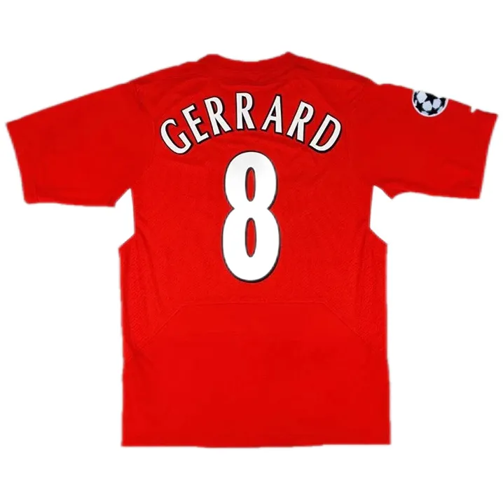 4895ad57ba 2005 Liverpool Gerrard #8 Retro UCL Final Jersey - Image 1