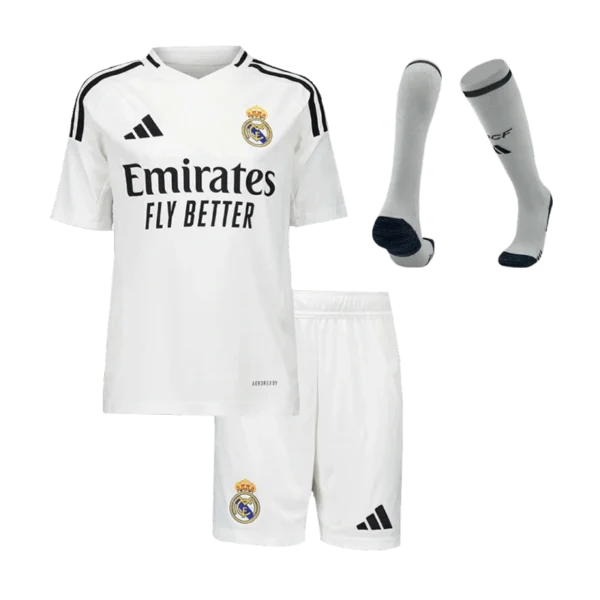 Kids Real Madrid Custom Home Full Soccer Kits 2024-25