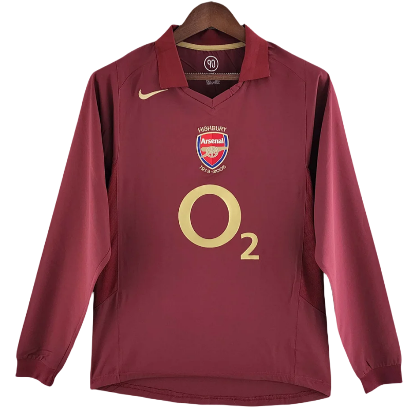 7fef0a1429 Arsenal Retro Long Sleeve Home Football Shirt 2005/2006 - Image 1