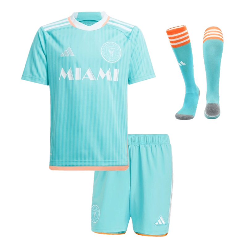 8787747440 2024-25 Kids Inter Miami CF Custom Third Away Full Soccer Kits - Image 1