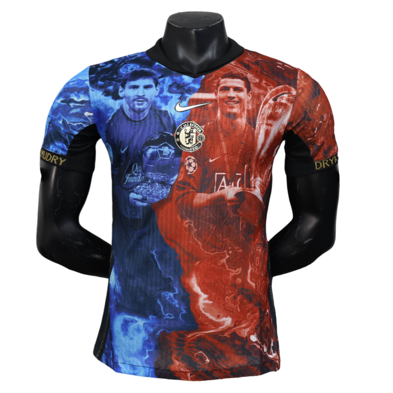 88956d8407 Manchester United Chelsea Messi Ronaldo Joint Commemorative Shirt 25-26 - Image 1