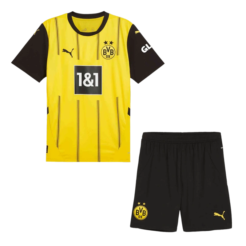 9069331798 24-25 Borussia Dortmund Home Kids Kit Jersey+Shorts - Image 1