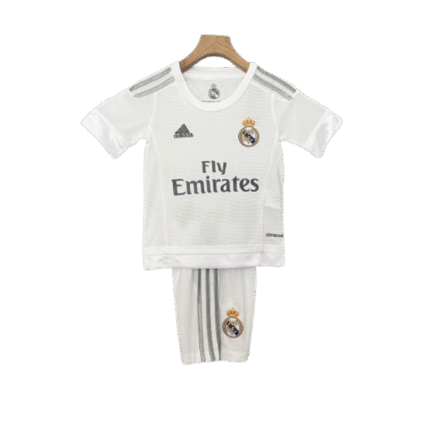 Real Madrid 15-16 Home Retro Kids Kits Children Sets Football Jersey