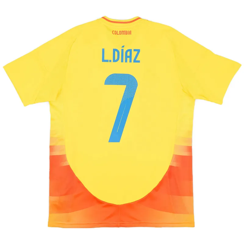 a8315b508e Colombia Nation Home L.Díaz #7 James #10 Football Jersey Copa America 2024 – Bild 1