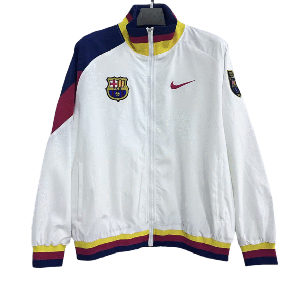 25-26 Barcelona White Windbreaker Jackets