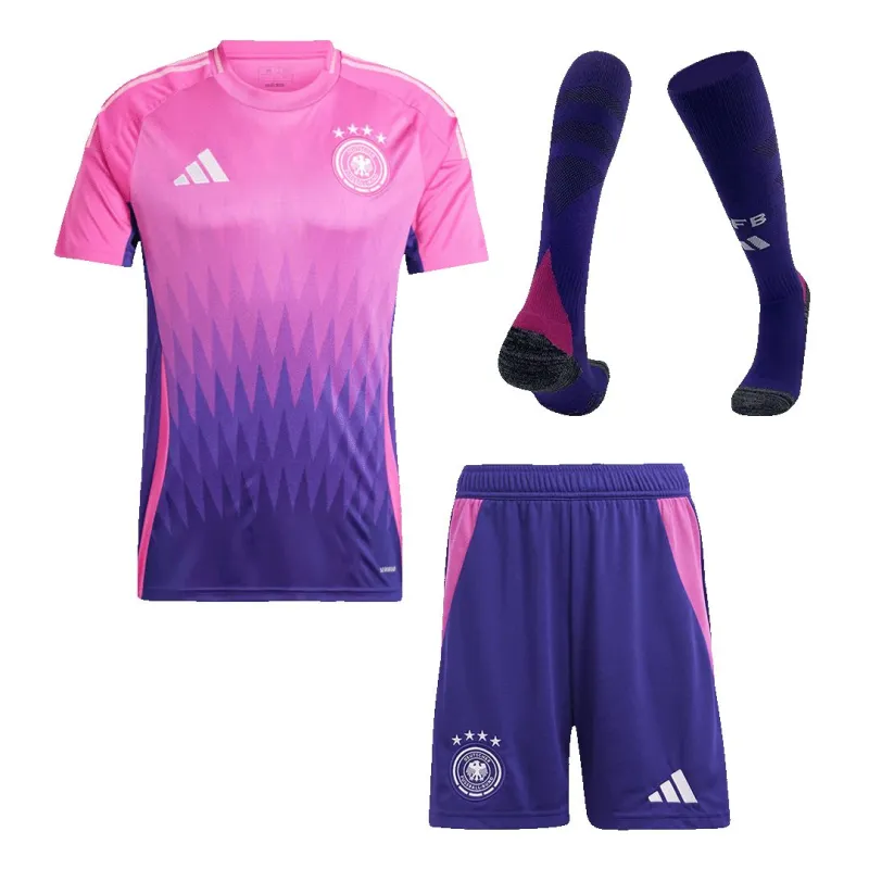 e44147948b 2024 Germany Euro Cup Away Whole Kit Jersey+Shorts+Socks – Bild 1