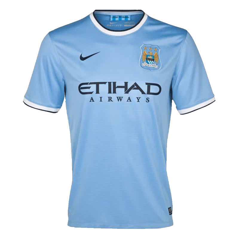 fdf306ceb4 2013/14Manchester City Retro Home Jersey - Image 1
