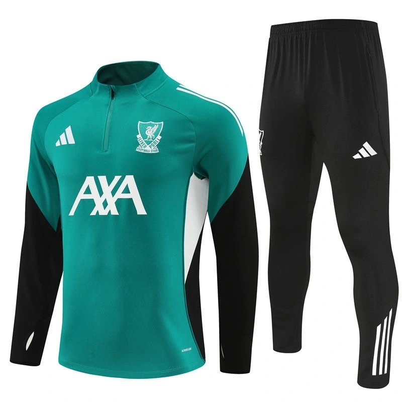 lauanlthird25-234953b2f1-8 Liverpool Training Kit (sweatshirt+Pants) Green 2025-26 - Image 1